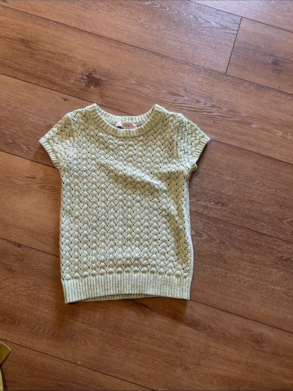 Loft women shirt -Sleeve Knit Top - Light Green